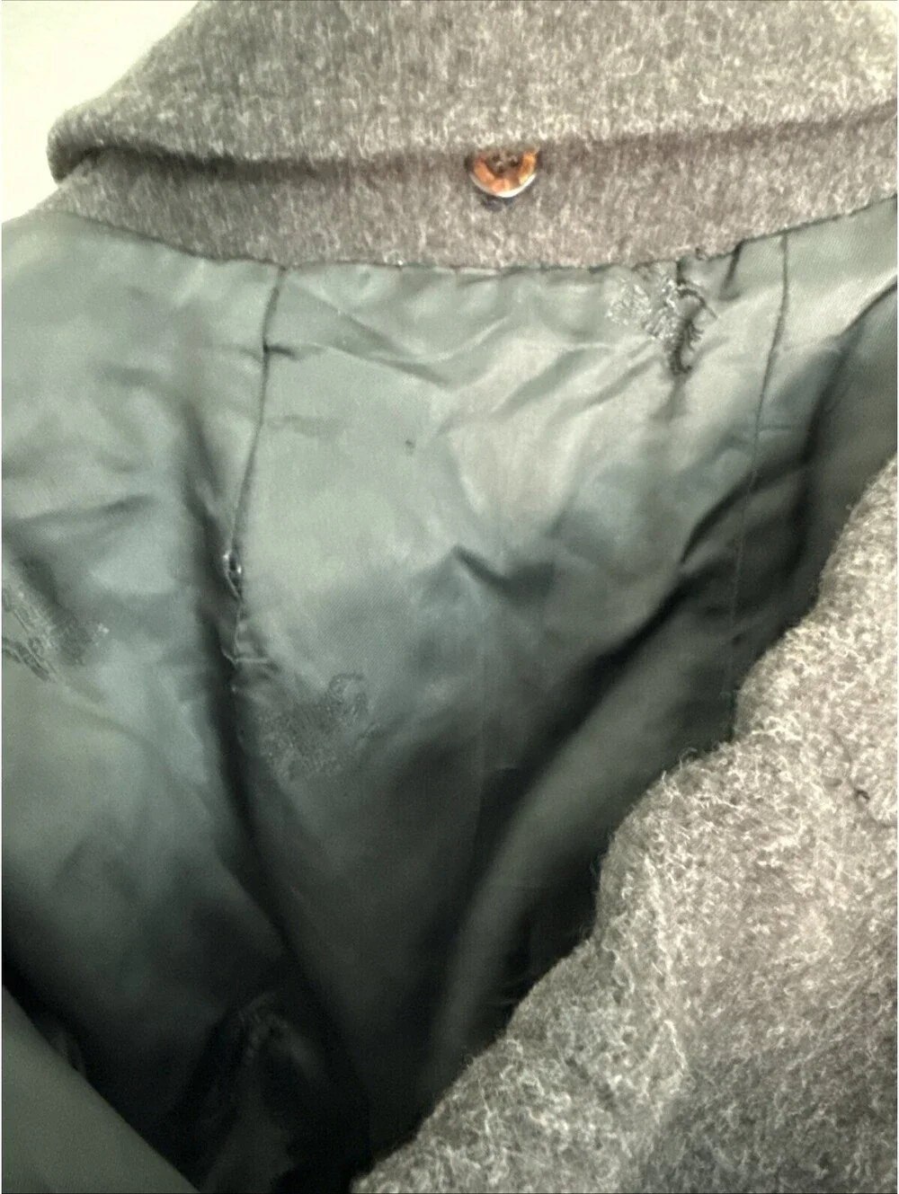 BURBERRY LONDON Women's Gray Wool Blend Hooded Duffle Coat S Pre Owned